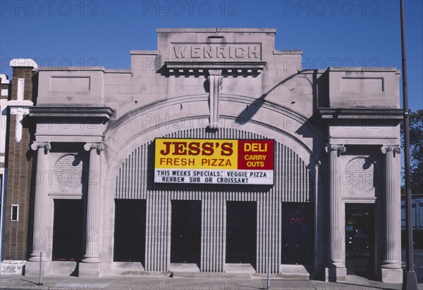 1980s America -  Jess's Fresh Pizza - Weinrich Building, Oshkosh, Wisconsin 1988