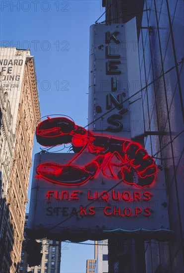 1980s America -  Klein's Restaurant sign, Pittsburgh, Pennsylvania 1989