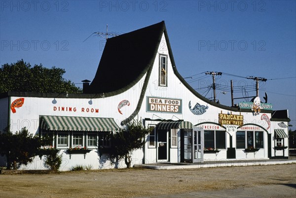 1970s America -   Sea food dinners, Seaside Heights, New Jersey 1978