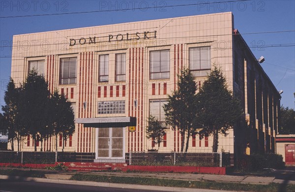 1980s United States -  Dom Polski, Saginaw Street, Flint, Michigan 1980