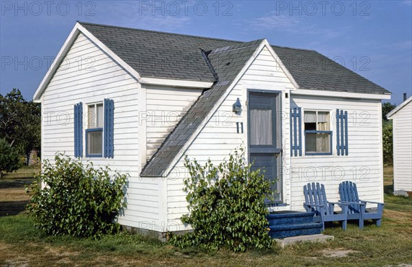 1980s United States -  Blue Haven Motor Court Cabin, Route 1, Saco, Maine 1984