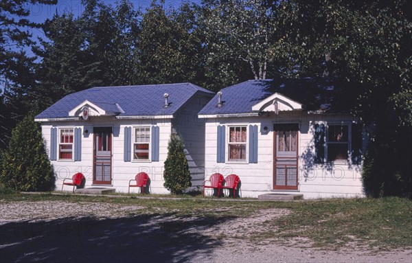 1980s United States -  Red Rooster Cabins, Saint Ignace, Michigan 1980