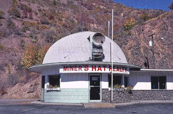 1980s America -   Miner's Hat Realty, Kellogg, Idaho 1987