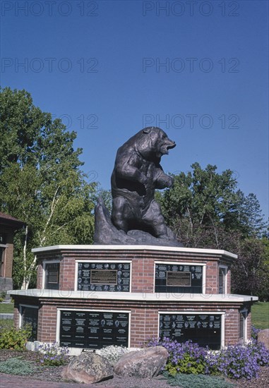 2000s United States -  Teddy Roosevelt Monument, view 1, Milwaukee Road Railroad Station, Missoula, Montana 2004