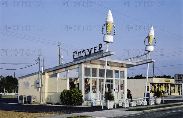 1990s America -  Carvel ice cream stand, West Palm Beach, Florida 1990