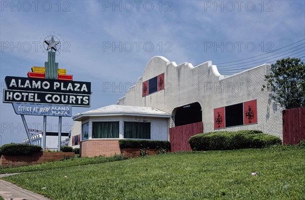 1970s United States - Alamo Plaza Hotel Courts, Shreveport, Louisiana 1979