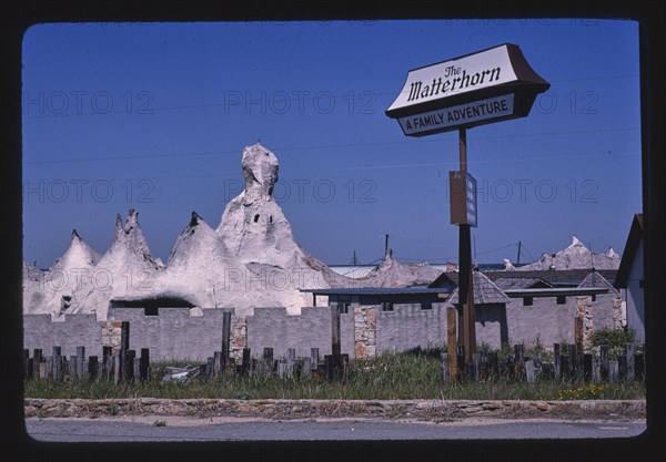 1980s United States -  The Matterhorn, I-3, Frontage Rd, near Prairie Dell, Texas 1982