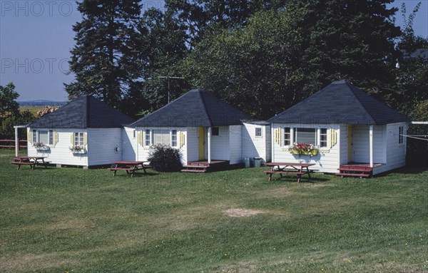 1980s United States -  White Gables Motor Court, Hampton Beach, New Hampshire 1984