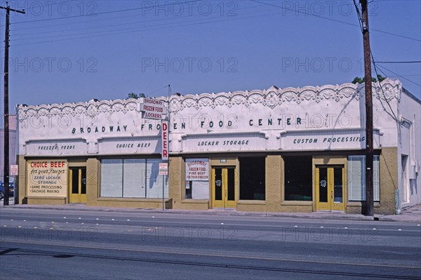 1980s America - Frozen Food Lockers, 1706 Broadway, San Antonio, Texas 1982