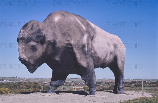 1980s America -   World's Largest Buffalo, Jamestown, North Dakota 1980