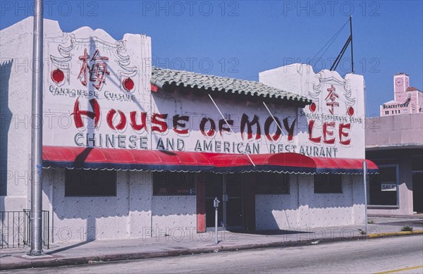 1980s America -   House of Moy Lee Chin Restaurant, Miami Beach, Florida 1980