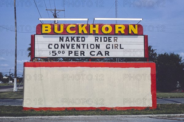 1980s America - Buckhorn Drive-In, Mission, Texas 1982