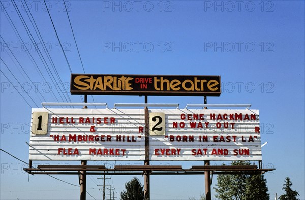 1980s America -  Starlite Drive-In, Medford, Oregon 1987