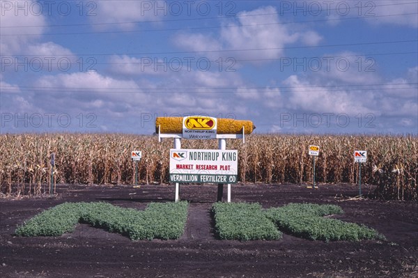 1980s America -   Northrup King sign, Vermillion, South Dakota 1987