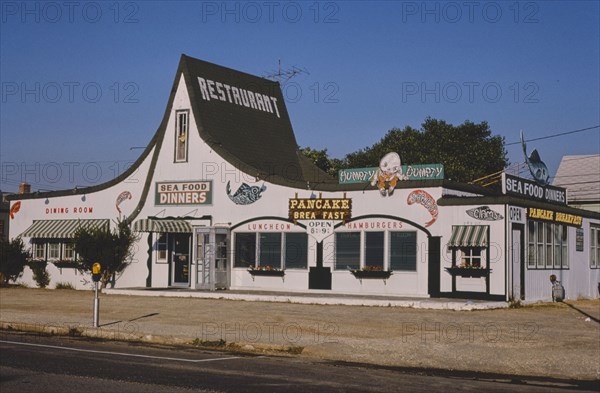 1970s America -   Sea food dinners, Seaside Heights, New Jersey 1978