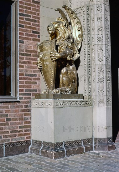 1980s United States -  Brenton National Bank by Louis Sullivan, Fourth Avenue, Grinnell, Iowa 1988