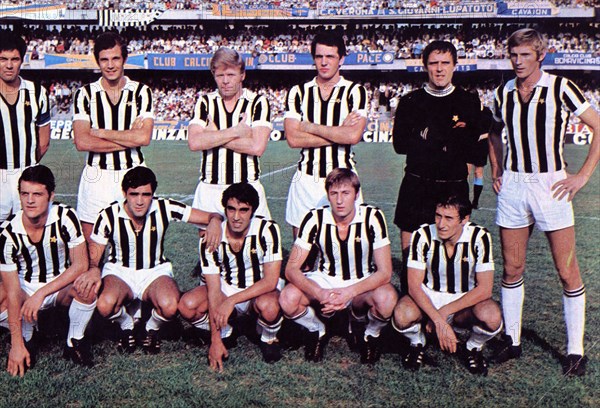 Verona, Marcantonio Bentegodi Stadium, October 11, 1970. A line-up of Juventus F.C. took to the field in the away tie versus A.C. Hellas Verona (0-0), valid for the 3rd round of the Italian Championship 1970–71 Serie A.