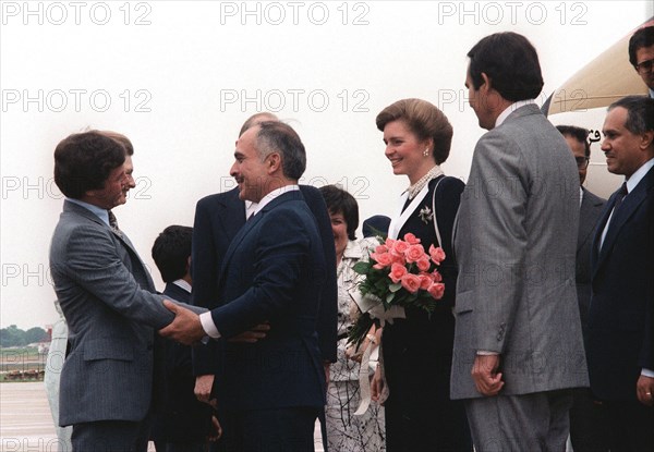 King and Queen Hussein Bin-Talal of Jordan