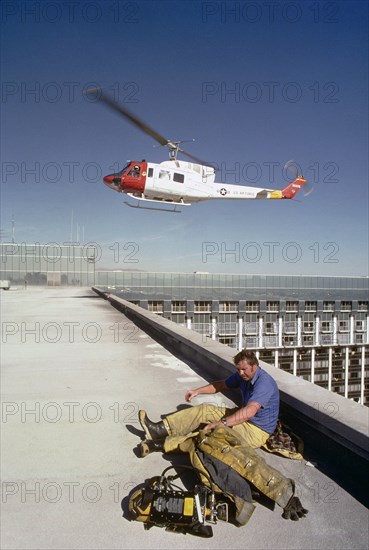 A UH-1N Iroquois helicopter