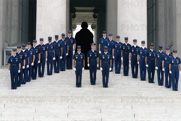 The U.S. Air Force Presidential Honor Guard Drill Team