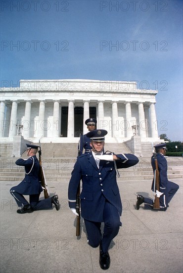 Members of the U.S. Air Force Presidential Honor Guard Drill Team