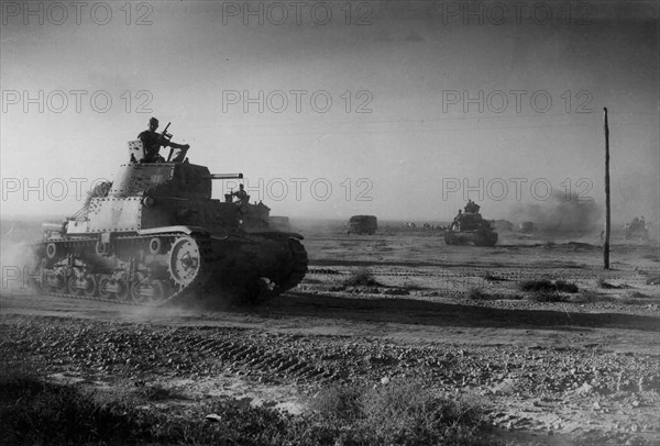Italian armoured division Ariete on the attack ca. June 10, 1942
