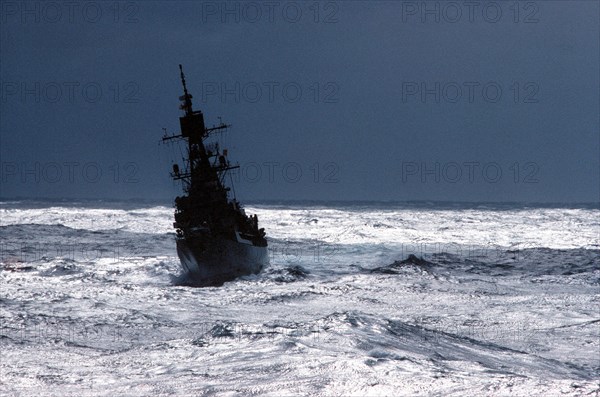 Guided missile destroyer USS PREBLE