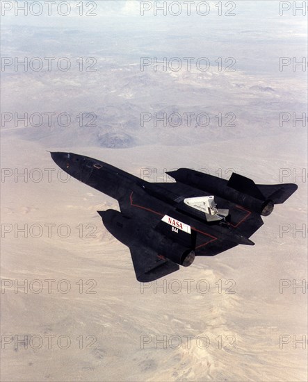 Linear Aerospike SR-71 Experiment (LASRE) first flight ca. 1997