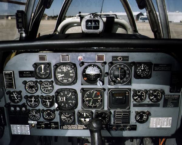 T-34C back seat instrument panel ca. 1997