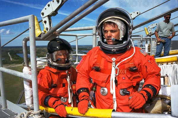 The STS-87 crew participates in Terminal Countdown Demonstration Test activities at Launch Complex 39B