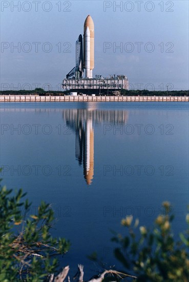 Roll out of Space Shuttle Columbia at Kennedy Space Center ca. 1997