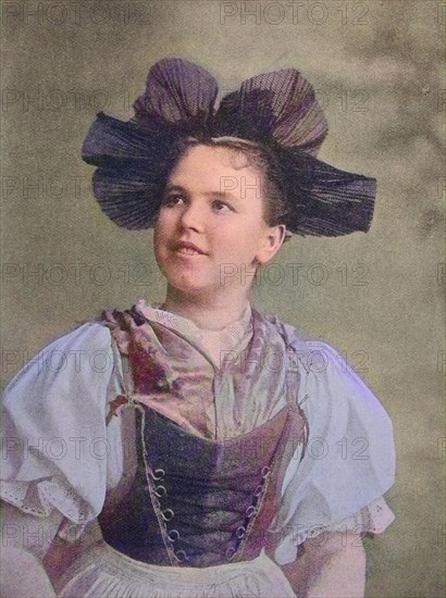 Girl in the traditional costume of Meran