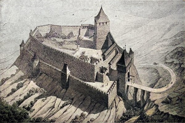 German knights' castle in the 12th century
