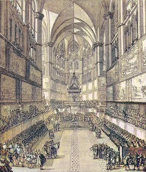 Anointing of King Louis XIV in Reims Cathedral