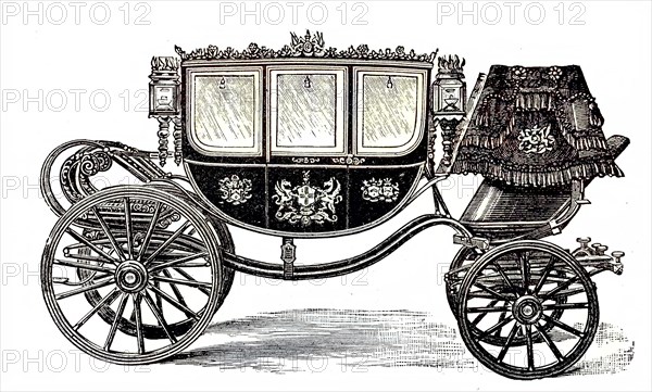 Gala glass carriage for court festivities