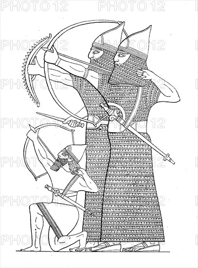 Assyrian archery on foot