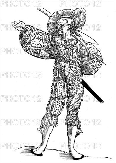 Landsknecht with halberd