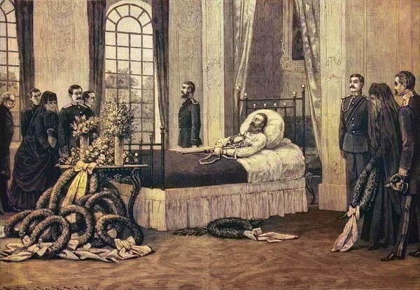 Kaiser Friedrich auf dem Sterbebett