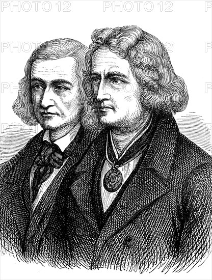The linguists and folklorists Jacob Grimm (1785-1863) and Wilhelm Grimm (1786-1859) called themselves the Brothers Grimm when they published together