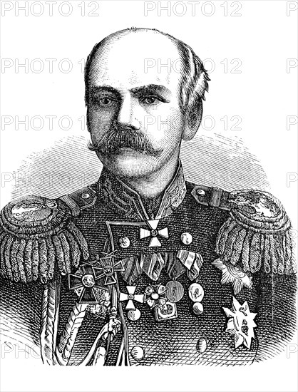 Konstantin Petrovich von Kaufman (* 19 Februaryjul./ 3 March 1818greg.; † 4 Mayjul./ 16 May 1882greg.) was a general of the Russian Army  /  Konstantin Petrowitsch von Kaufman (* 19. Februarjul./ 3. Maerz 1818greg.; † 4. Maijul./ 16. Mai 1882greg.) war ein General der russischen Armee