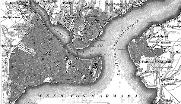 Map of Constantinople