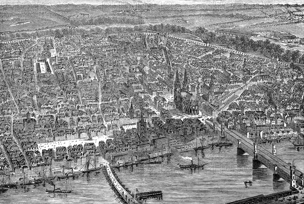 Cologne from bird's eye view