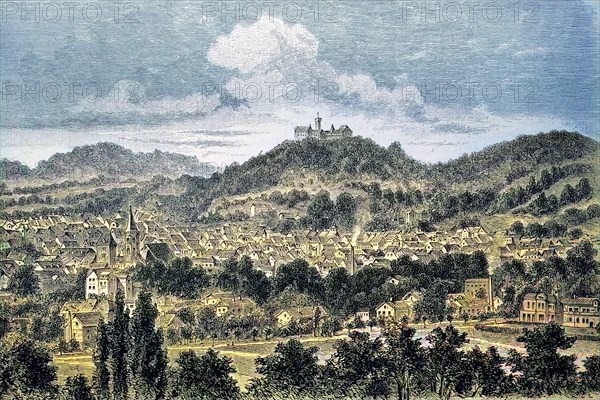 View of Eisenach and Wartburg Castle