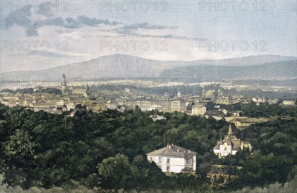 View to the city of Homburg von der Hoehe