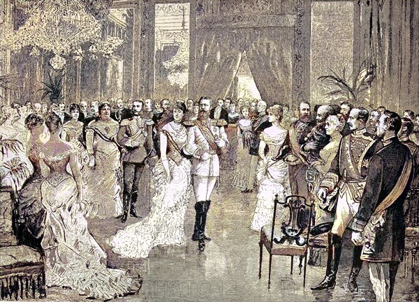 Crown Prince Friedrich Wilhelm at the Royal Court of Madrid in November 1884