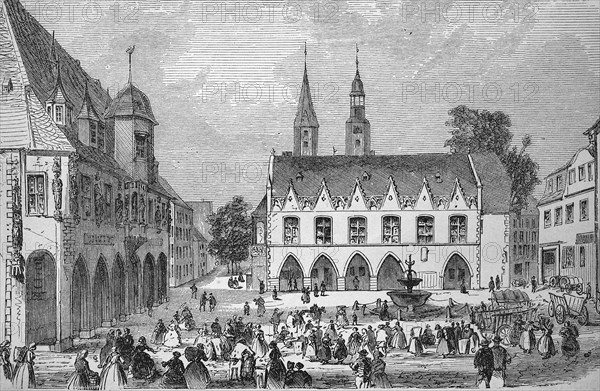The town hall and market square of Goslar