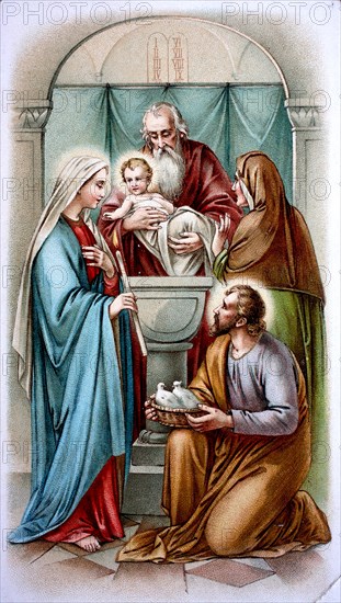 Sacred image depicting a scene from the childhood of Jesus