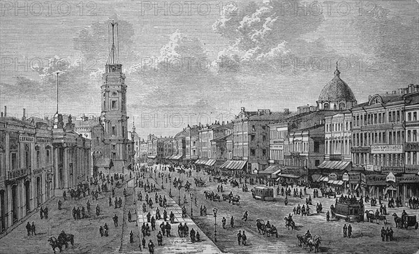 The Nevsky Prospect in Saint Petersburg in Russia
