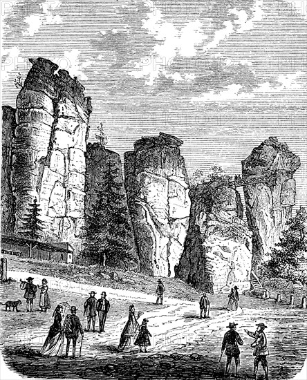 Externsteine in the Teutoburg Forest