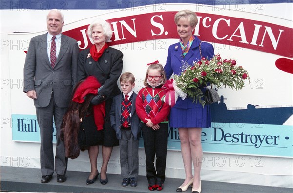 Members of the family of the late Admiral John S McCain Jr